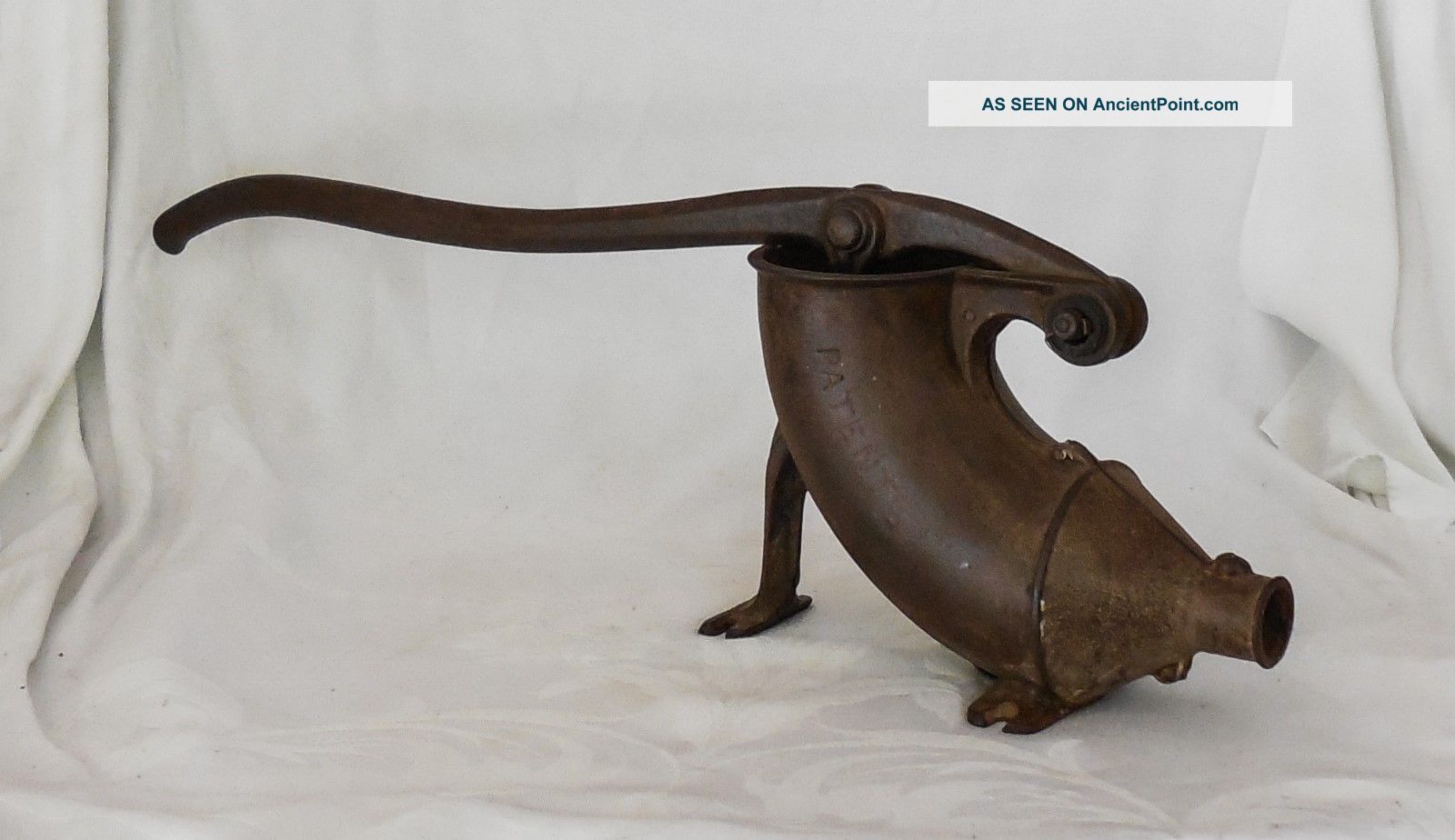 Cast Iron Sausage Stuffer Restaurant Quality Steampunk C1900s Metalware photo