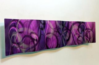 Metal Abstract Modern Wall Art Sculpture Decor - Purple Majesty Wave - Jon Allen photo
