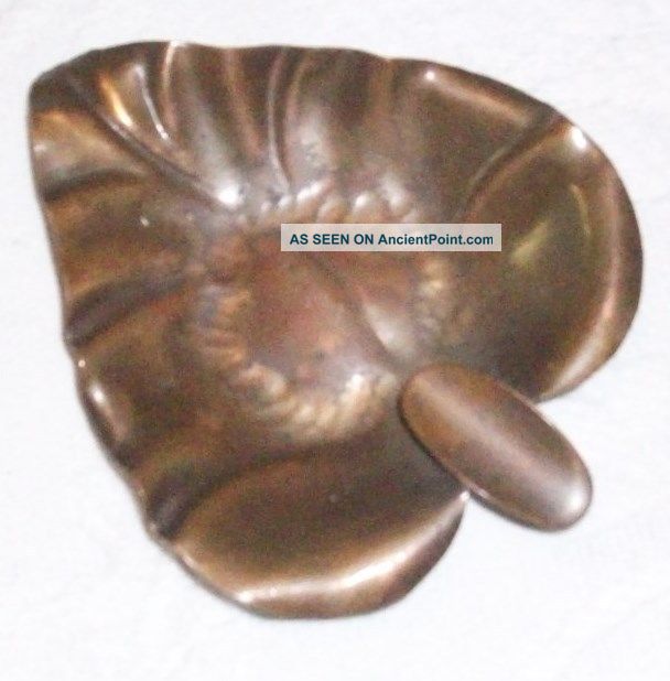Craftsman Co.  Handmade Copper,  Leaf Ashtray,  437,  Arts & Crafts Movement, Arts & Crafts Movement photo