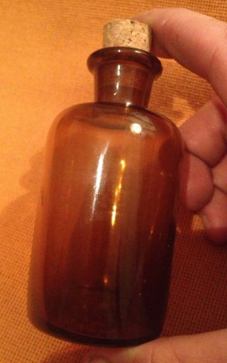 Antique Medicine (pharmacy,  Apothecary) Chemist Glass Bottle photo