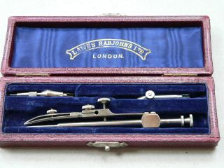 A Lotter Drop - Bow Compass Set,  Complete And Cased photo