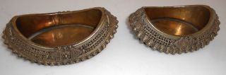 Africa Old Bronze Handmade West Africa Gold Coast Oval Bowls / Trays photo