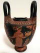 Rare Greek Black On Red Two Handle Vase - Apulian Lebes Gamikos 4th Century Bc Greek photo 1