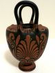 Rare Greek Black On Red Two Handle Vase - Apulian Lebes Gamikos 4th Century Bc Greek photo 2