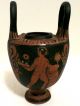 Rare Greek Black On Red Two Handle Vase - Apulian Lebes Gamikos 4th Century Bc Greek photo 3