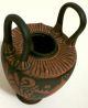 Rare Greek Black On Red Two Handle Vase - Apulian Lebes Gamikos 4th Century Bc Greek photo 5