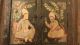Antique Persian 1700s Handmade Mosaic Wood Painting Wall Mirror Cabinet Mirrors photo 4
