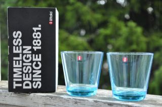 Iittala Finland Mid - Century Modern Blue Glass Kaj Franck New In Box I photo