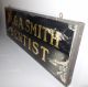 C1900 Reverse Painted Glass Dentist Trade Sign Black W/gold Letters Westport Ct Dentistry photo 3