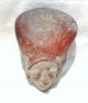 Pre Columbian Ecuador Pottery Head Fragment Polychrome 4 Inches Jamacoaque The Americas photo 2