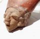 Pre Columbian Ecuador Pottery Head Fragment Polychrome 4 Inches Jamacoaque The Americas photo 5