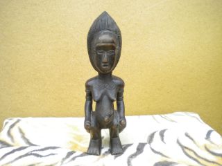 African Eket Tribe Mother Guardian Wood Carving photo