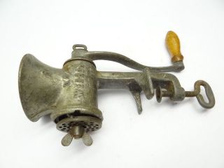 Antique Old Metal Drp No.  6 Wedron Meat Grinder Chopper Kitchen Tool photo