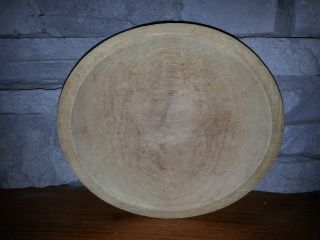 A Great Late 18th C Turned Wooden Bowl In Ash Best Bone Dry Surface And Patina photo