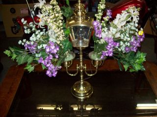 Rare Antique Brass Table Lamp photo