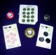 12 Vtg Czech Czechoslovakia Iridized Art Glass Buttons Card Green Painted Birds Buttons photo 7