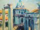 Listed Art O/b Painting Italy Ancient Rome The Forum Coa 9 