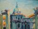 Listed Art O/b Painting Italy Ancient Rome The Forum Coa 9 