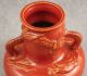 Art Deco Antique Tangerine Glaze Japan Dragon Motif Pottery Vase 1920s Fabulous Pacific Islands & Oceania photo 4