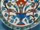 Antique Ottoman Turkish Iznik Plate Charger Faience Ceramic Pottery Tulip Vase Middle East photo 2