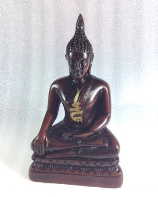 Buddha Of Thailand Holy Resin Statue Thai Amulet Hand Carved Home Decorate photo