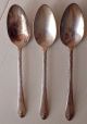 3 William Rogers And Sons 1940s Silverplate Teaspoons Exquisite Flatware & Silverware photo 4