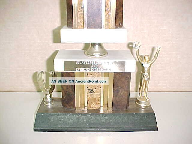 Vintage Old Trophy St.  Petersburg Florida Times & Evening Independent Newspaper Metalware photo