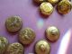 12 Pieces Antique,  Vintage Buttons From Iron - Brass From 30 - 50tis Buttons photo 2