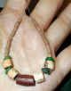 Ancient Neolithic Beads Carnelian,  Stone,  Egyptian 4 Green Faience,  Old Pipestone Neolithic & Paleolithic photo 2