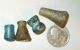 Ancient Roman Beads,  Patina Glass,  4 Bell Shape 200ad Roman photo 3