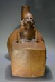 Pre Columbian Double Chamber Warrior Figure Ceramic Vessel Wtl Test Inca Empire Figurines photo 6