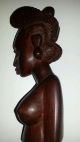 Primitive Style Wooden Mahogany African Woman Figurines Bust Sculptures & Statues photo 3
