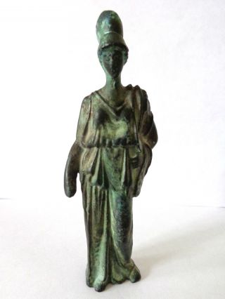 Large Bronze Helmetted Statue photo