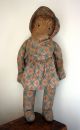❢naive Primitive Folk Art Fabric Cloth Creapy Stuffed Doll Early Old Antique ை Primitives photo 9