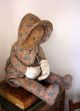 ❢naive Primitive Folk Art Fabric Cloth Creapy Stuffed Doll Early Old Antique ை Primitives photo 1