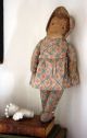 ❢naive Primitive Folk Art Fabric Cloth Creapy Stuffed Doll Early Old Antique ை Primitives photo 2