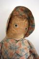 ❢naive Primitive Folk Art Fabric Cloth Creapy Stuffed Doll Early Old Antique ை Primitives photo 3