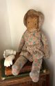❢naive Primitive Folk Art Fabric Cloth Creapy Stuffed Doll Early Old Antique ை Primitives photo 4