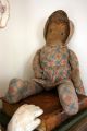 ❢naive Primitive Folk Art Fabric Cloth Creapy Stuffed Doll Early Old Antique ை Primitives photo 5