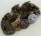 Antique Victorian 21 Matching Floral Brass Small Round Buttons Filigree Old Buttons photo 3