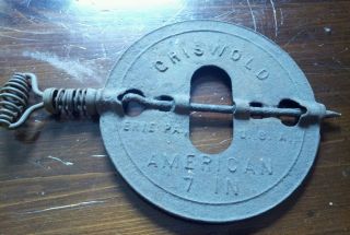 Griswold Cast Iron Stove Damper Reversible Vintage 7 