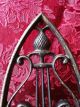 Vintage Lyre And Pineapple Trivet Footed Cast Iron Virginia Metalcrafters 9 - 21 Trivets photo 4