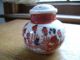 Antique Geisha Girl Shaker Muffineer Enamel Porcelain Vintage Japan Flowers Other photo 2