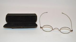 Antique Eye Glasses Specticles With Case photo