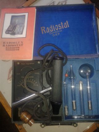 Antique Radiostat Medical Glass Sphere Spark Machine All Works Perfect photo