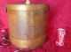 Antique Primitive Wooden Firkin Sugar Bucket Lamp 12 