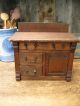 Early Antique Doll Dresser And Wash Stand Hand Made Primitives photo 1