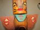 Totem Pole Native Tribal Hand Carved 10.  5 Inch Vintage Wood Antique Native American photo 1
