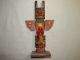 Totem Pole Native Tribal Hand Carved 10.  5 Inch Vintage Wood Antique Native American photo 5