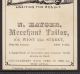 Tapeworm Extraction N.  Kayser,  Tailor,  256 West 31st St. ,  Ny Doctor Trade Card Other photo 2